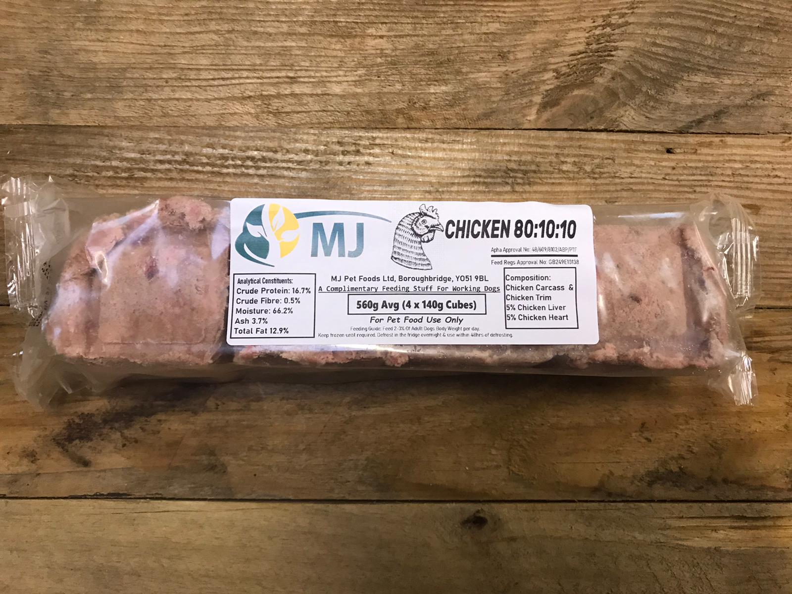 MJ Chicken 560g Nuneaton Raw Pet Food