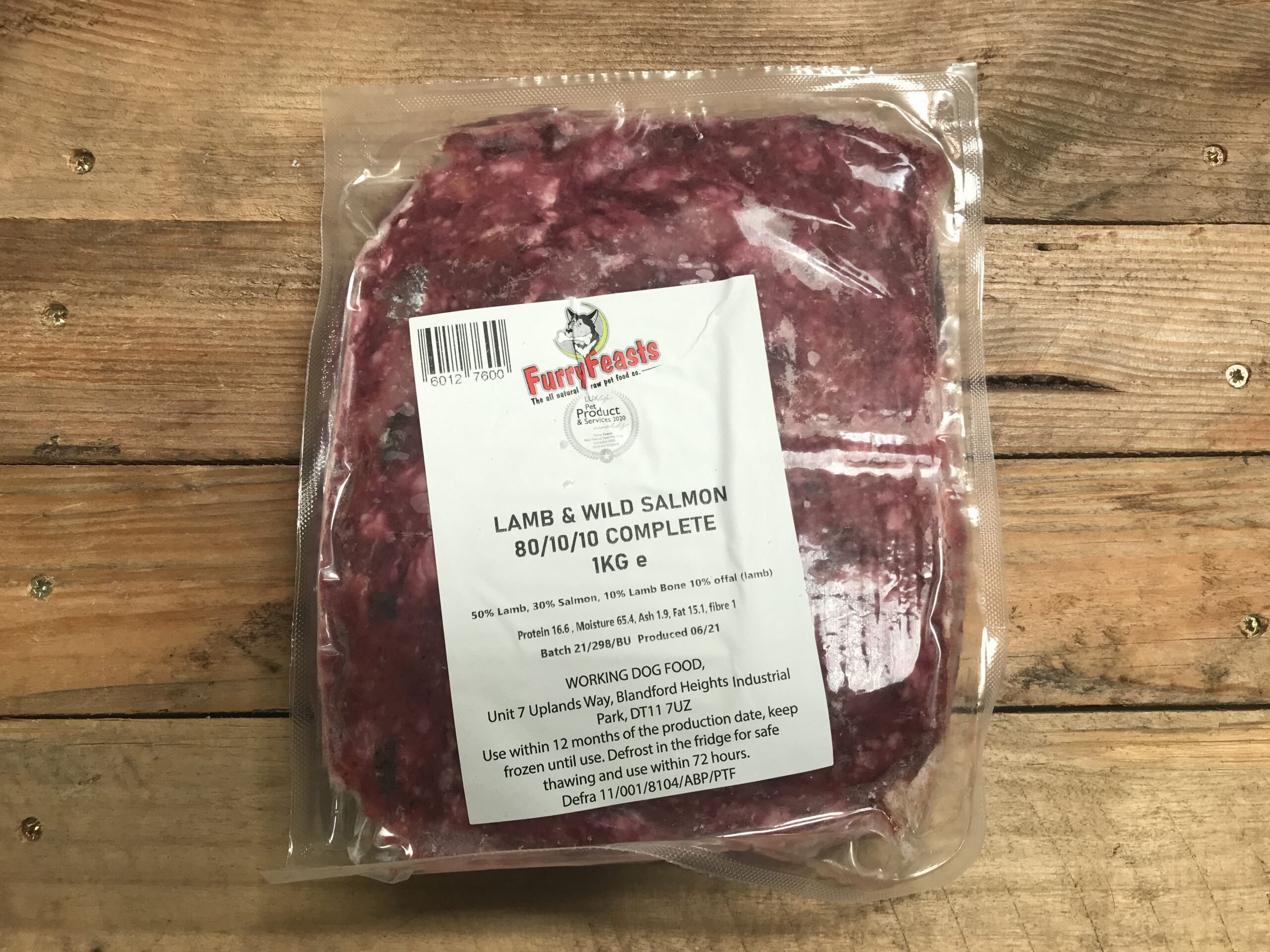 Furry Feasts Lamb & Salmon – 1kg