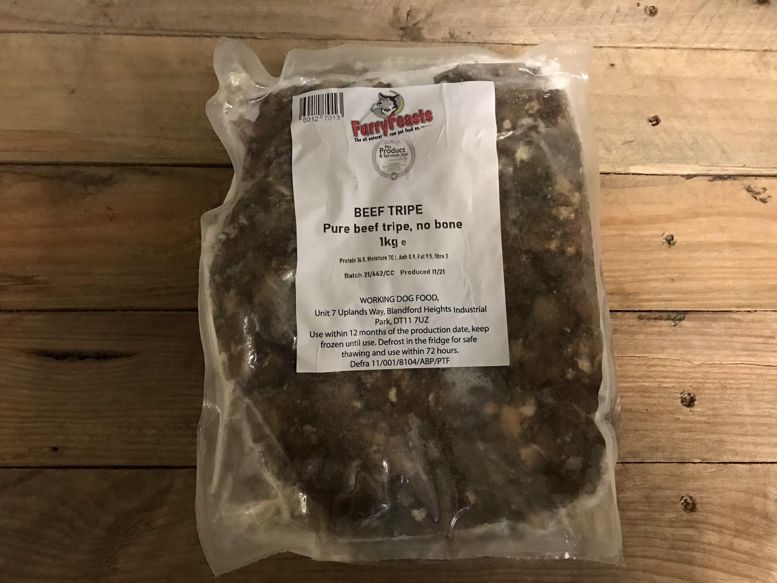 Furry Feasts Lamb Tripe – 1kg