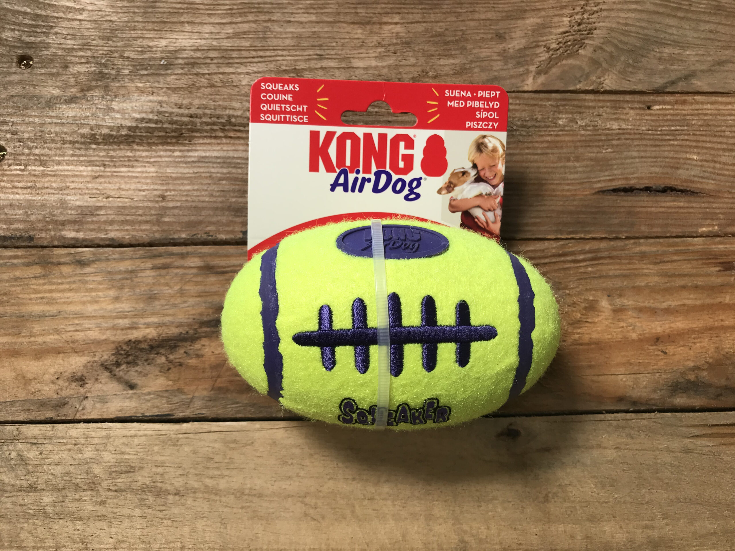 KONG Airdog Squeaker Football – Medium