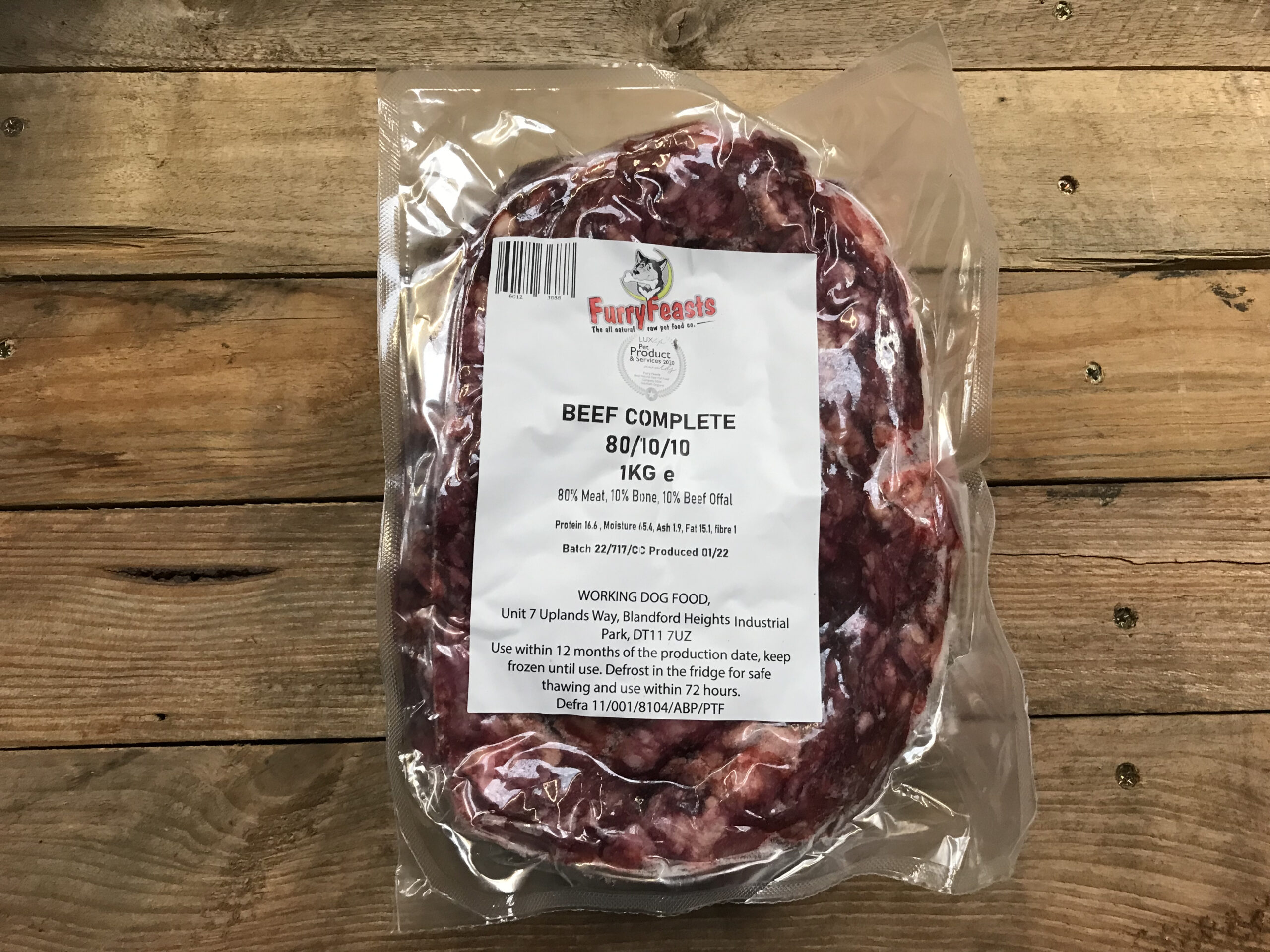Furry Feasts Beef – 1kg