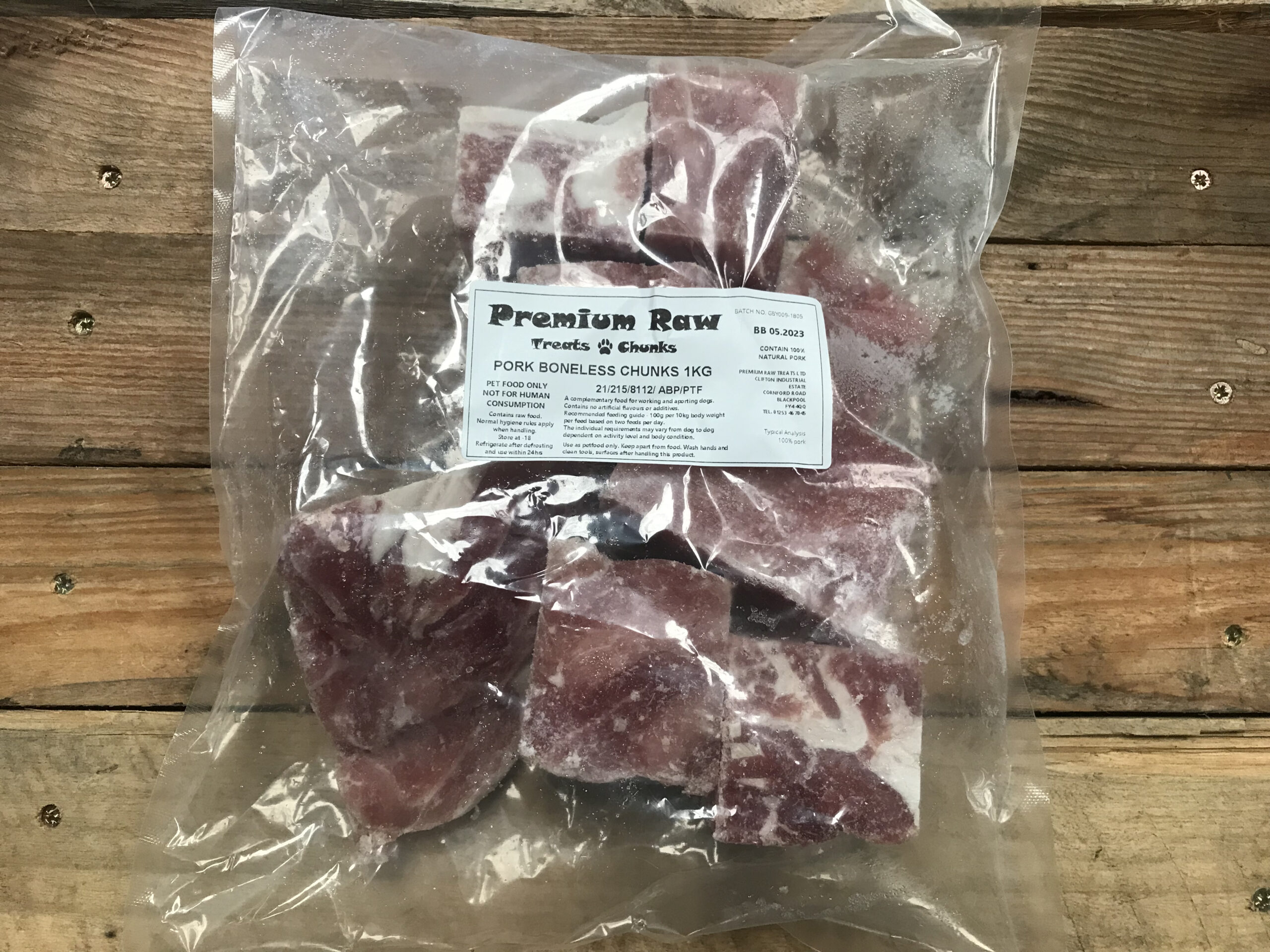 Premium Raw Boneless Pork Chunks – 1kg