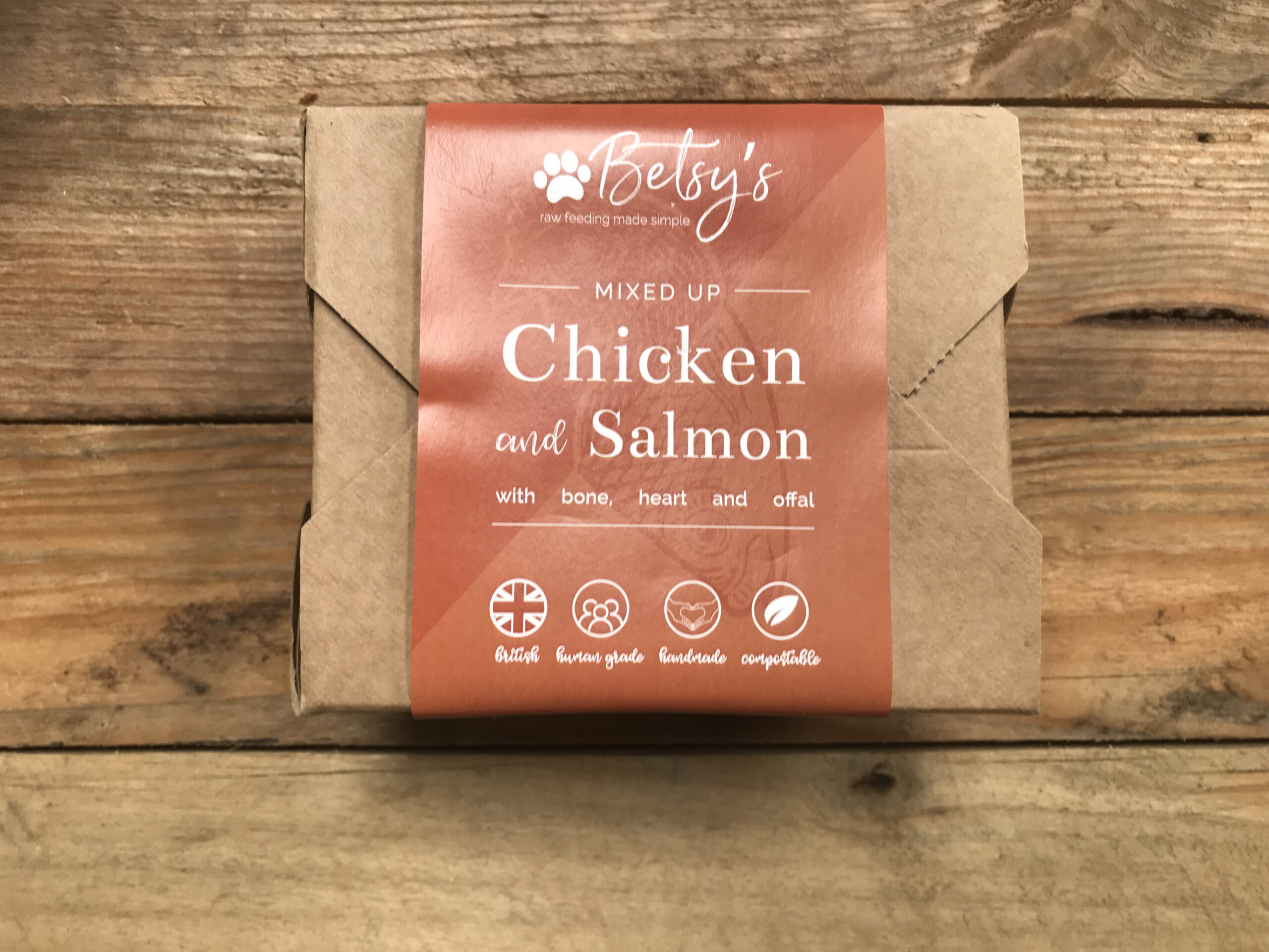 Betsy’s Mixed Up Chicken & Salmon – 500g