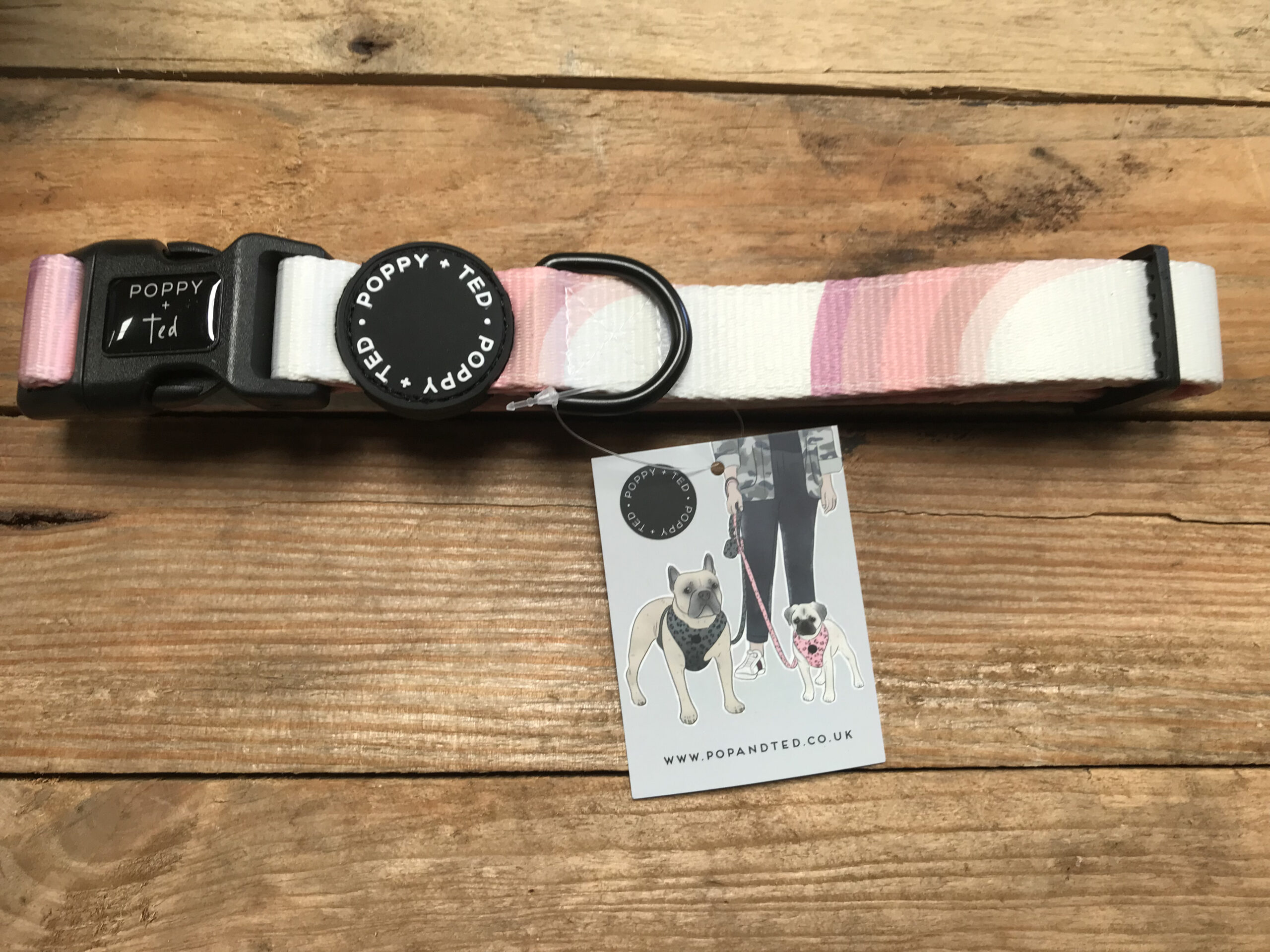 Poppy & Ted “Pink Vibes” Collar – S