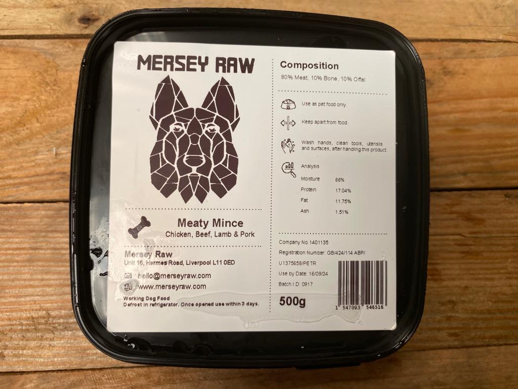 Mersey Raw Meaty Mince – 500g