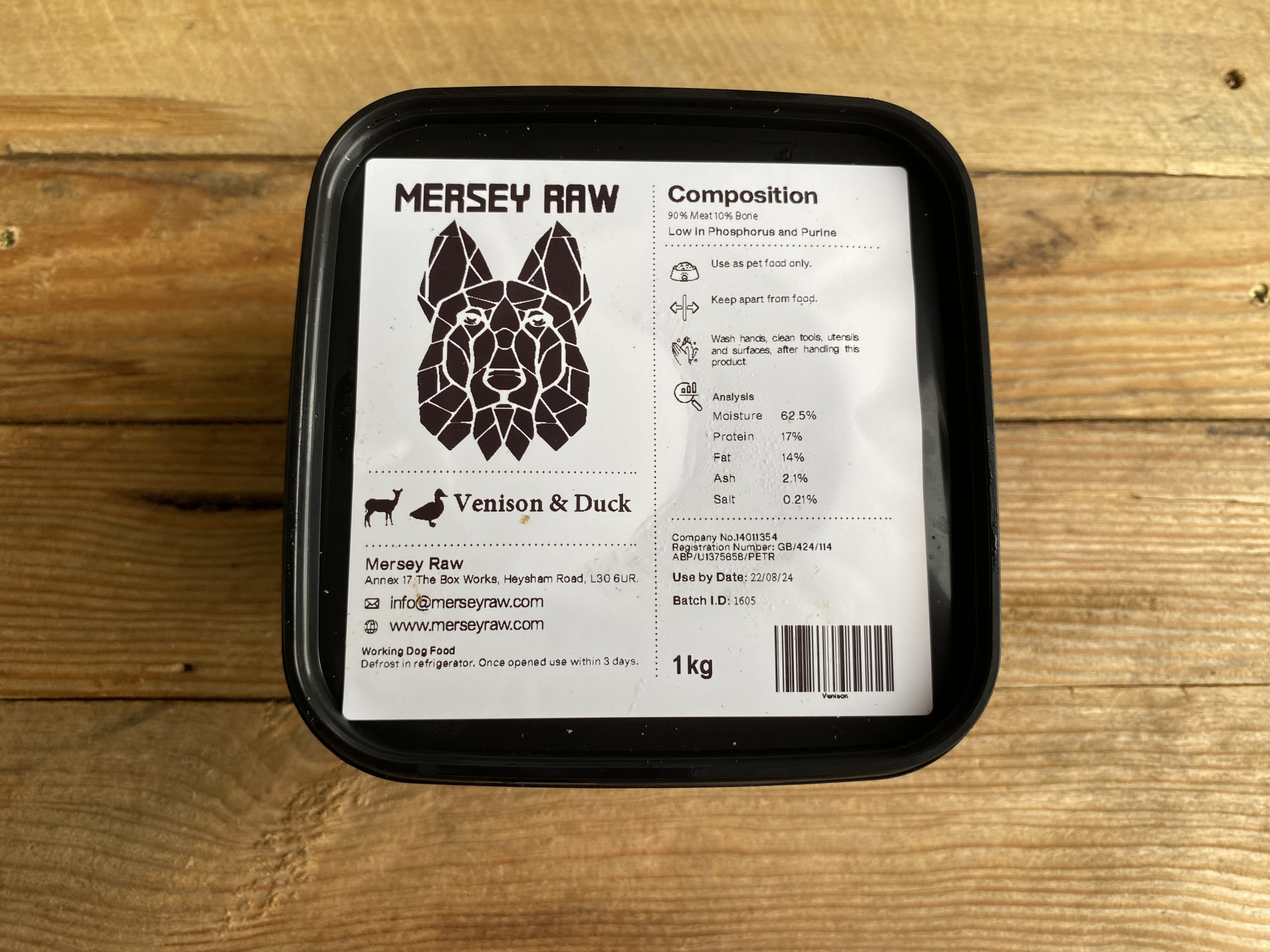 Mersey Raw Venison & Duck – 1kg