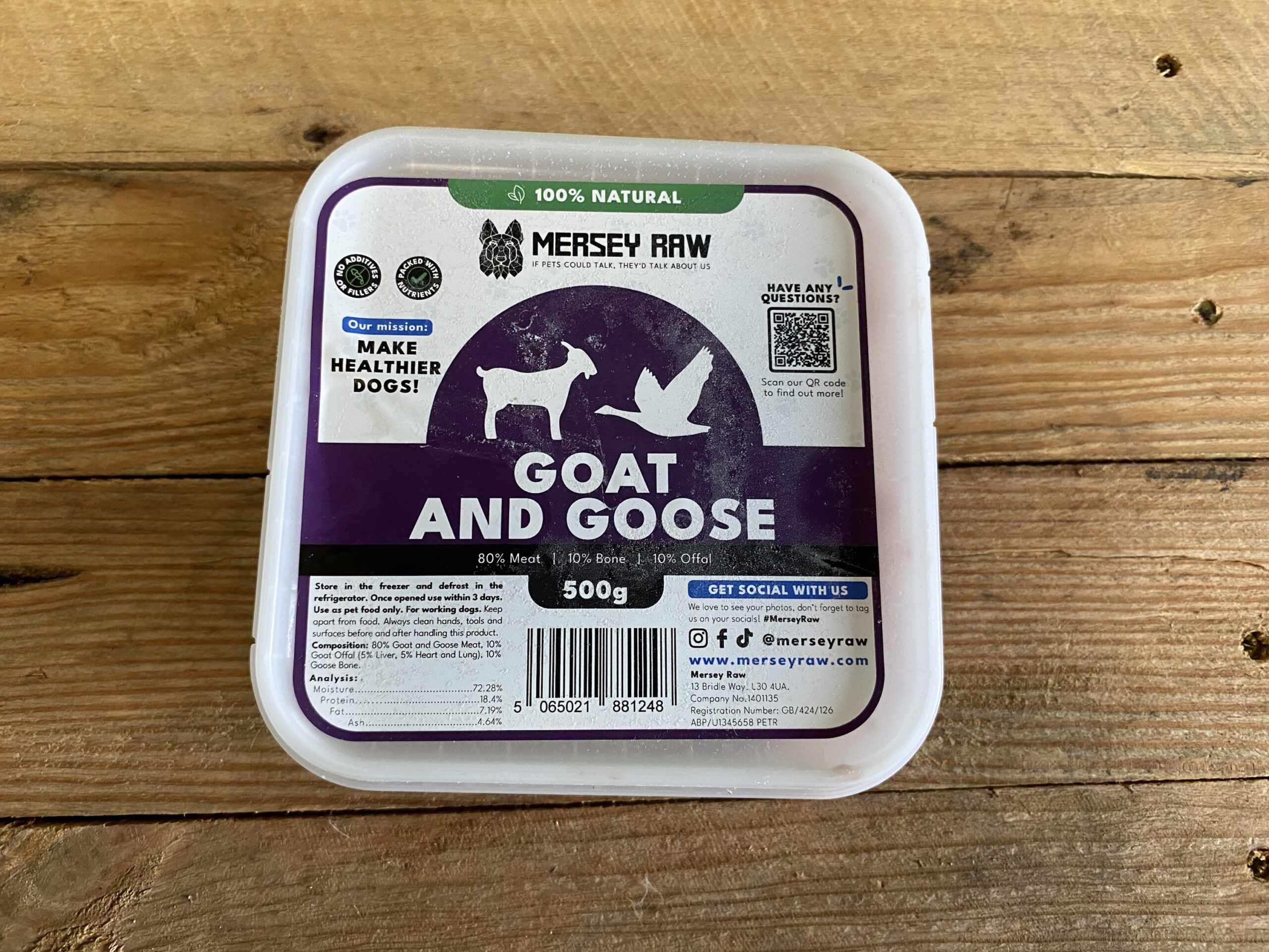Mersey Raw Goat & Goose – 500g