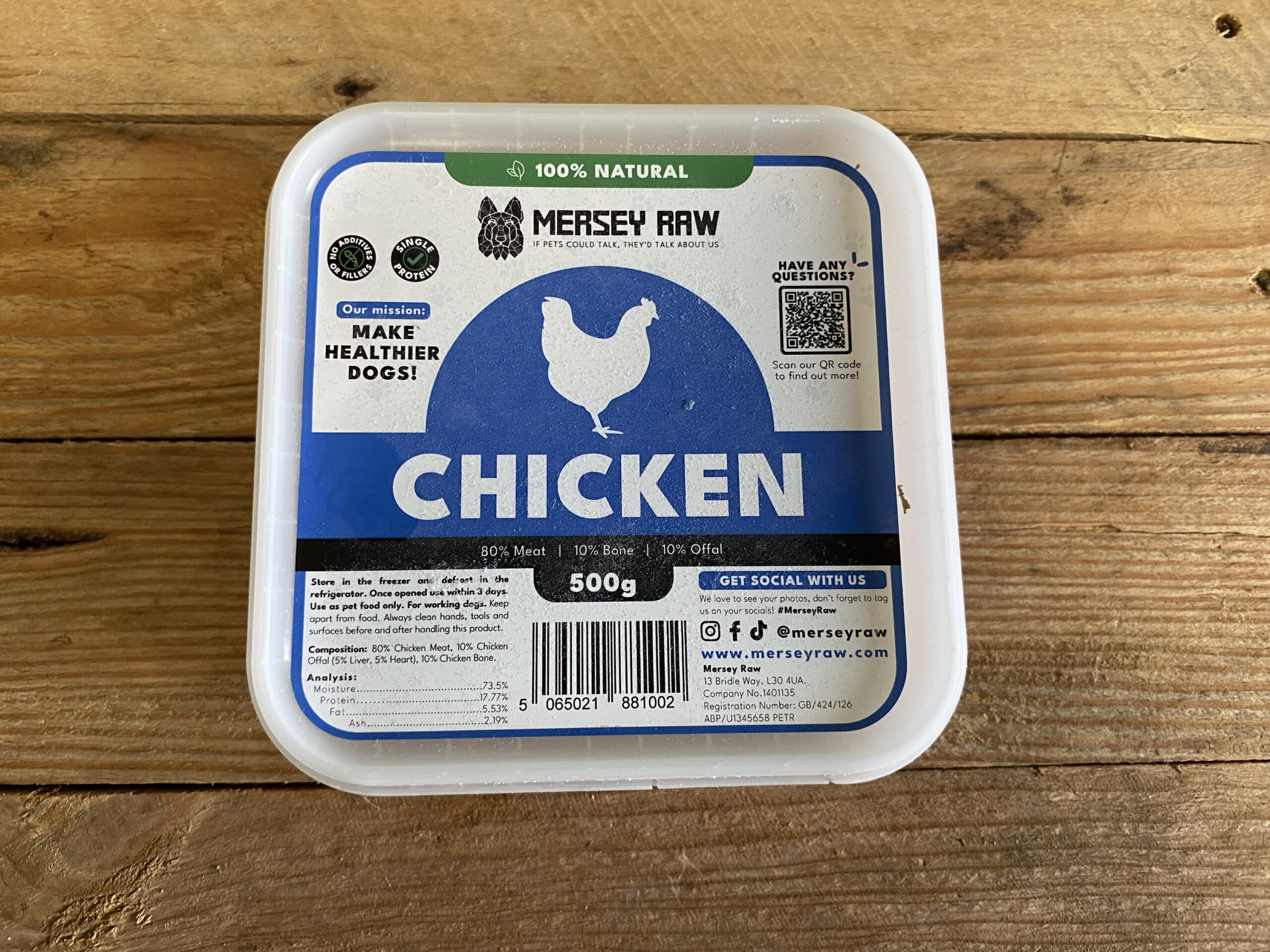 Mersey Raw Chicken – 500g