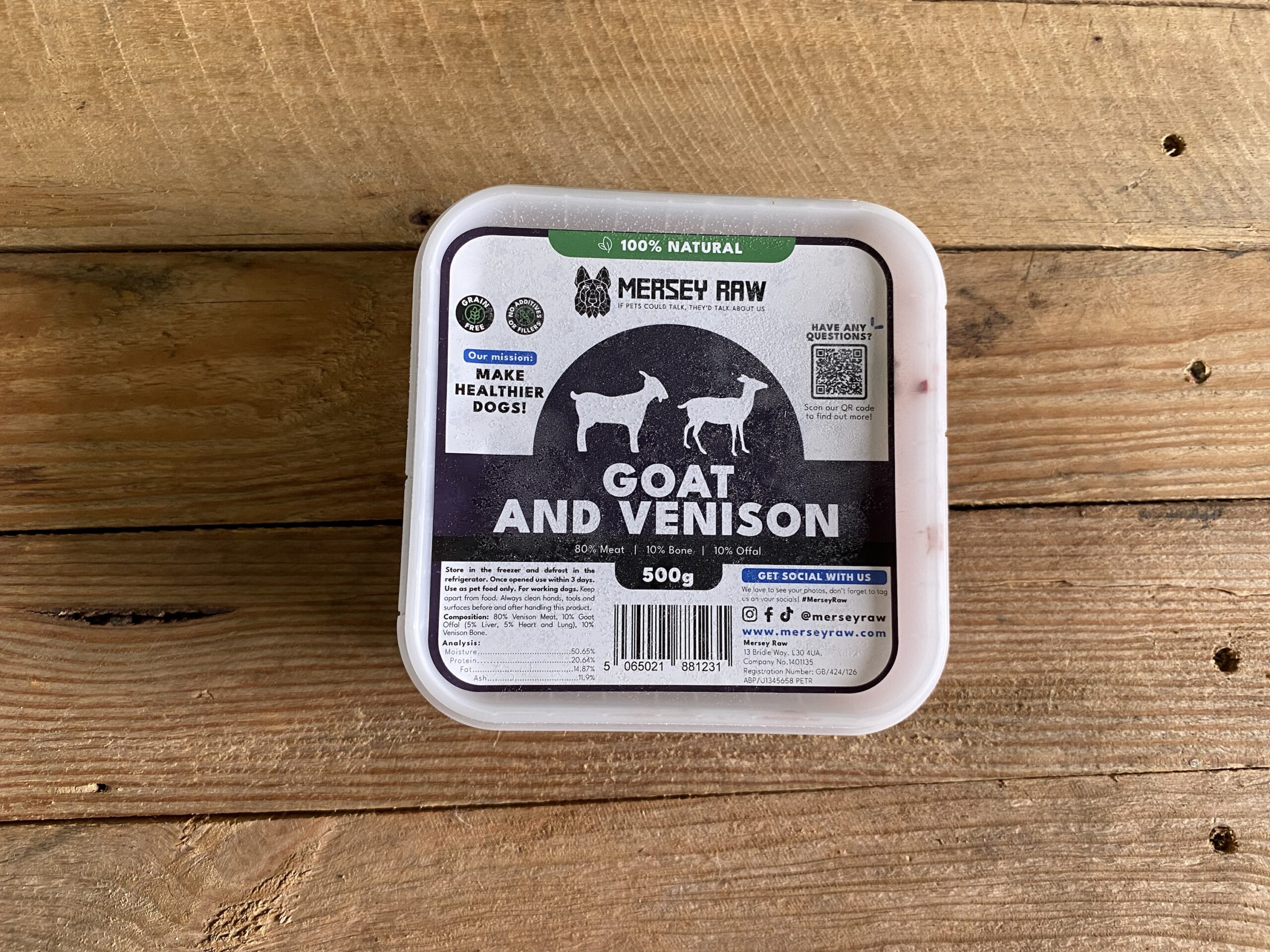 Mersey Raw Goat & Venison – 500g