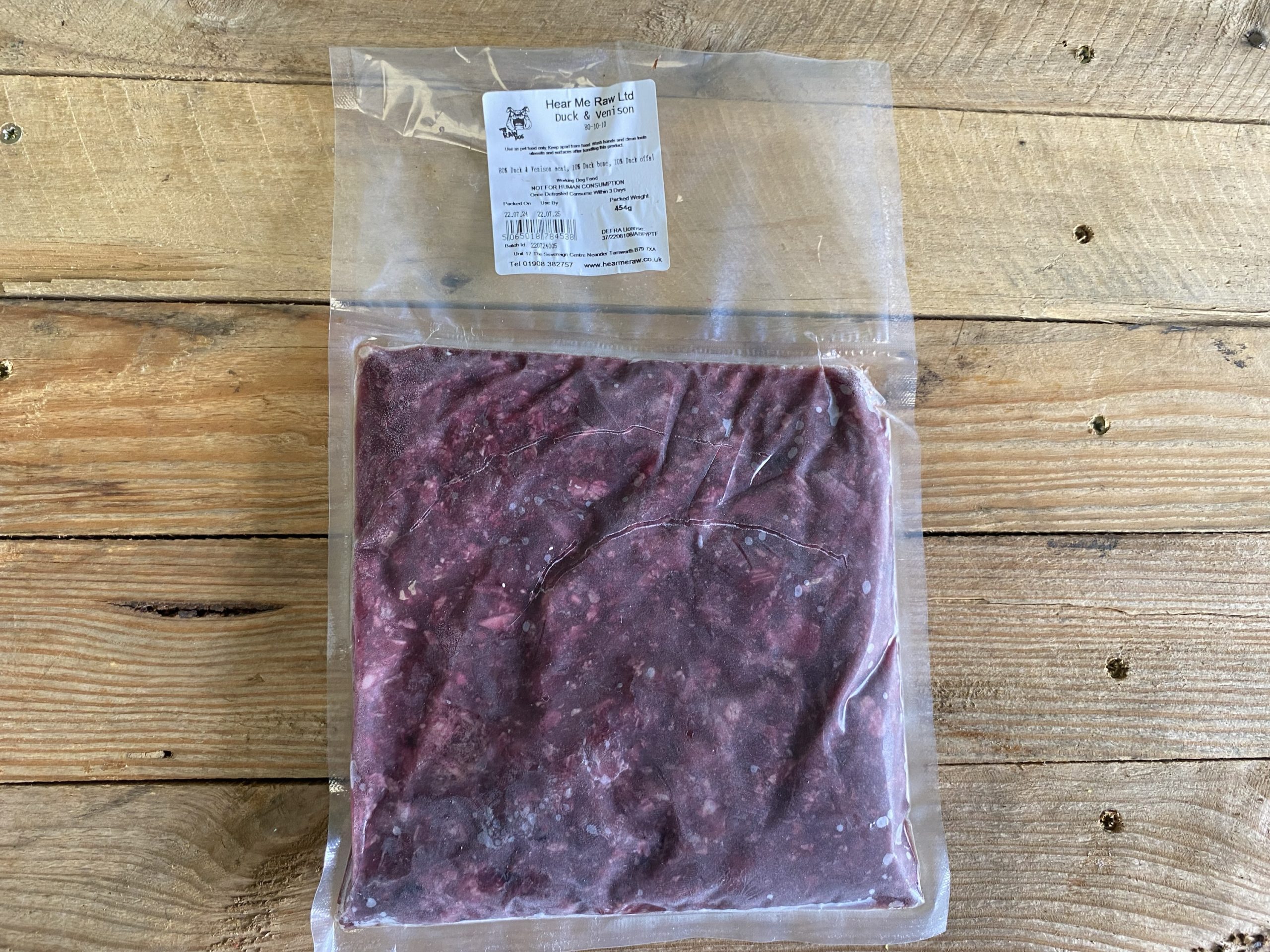 Hear Me Raw Duck & Venison – 454g