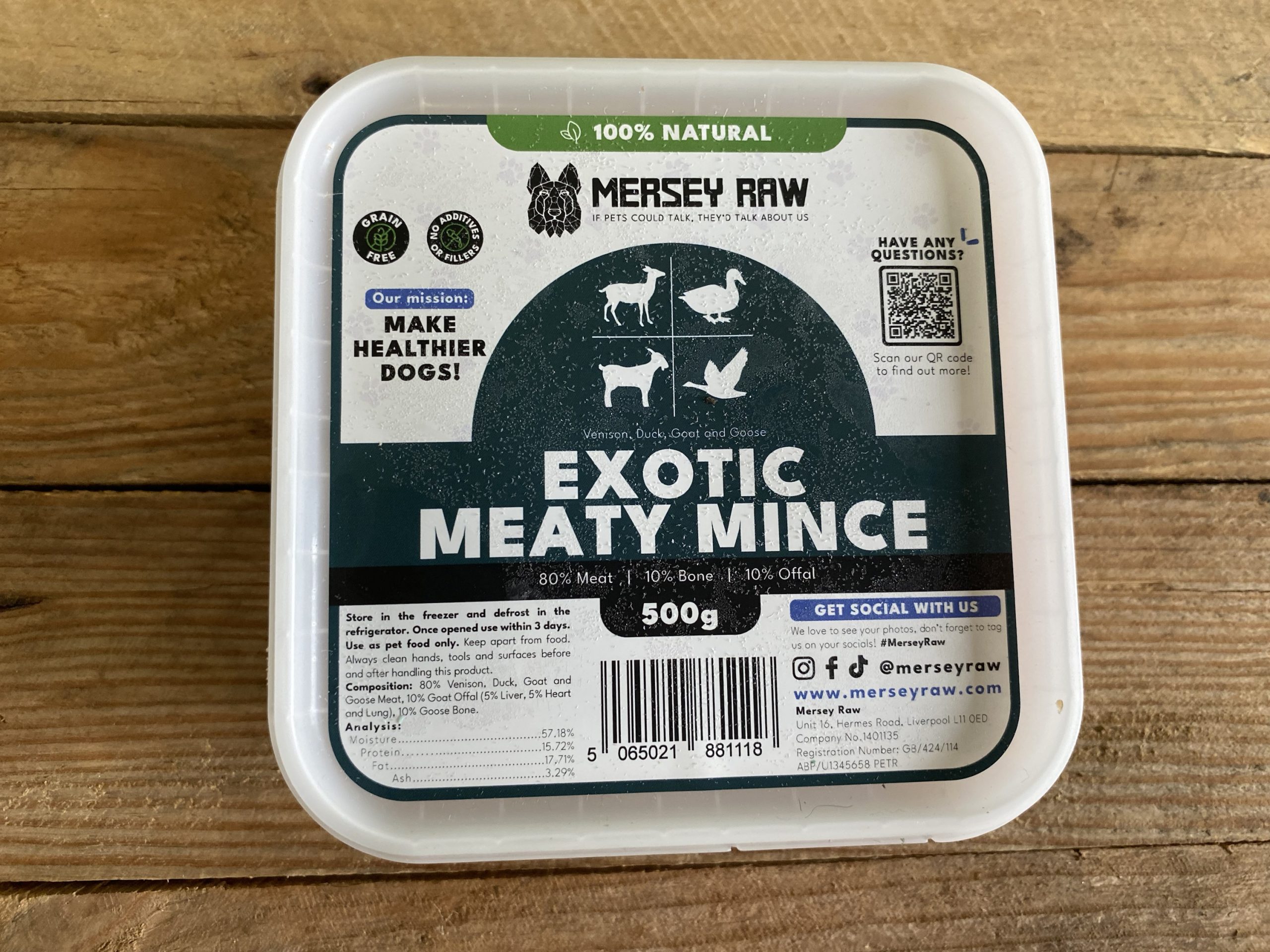 Mersey Raw Exotic Meaty Mince – 500g