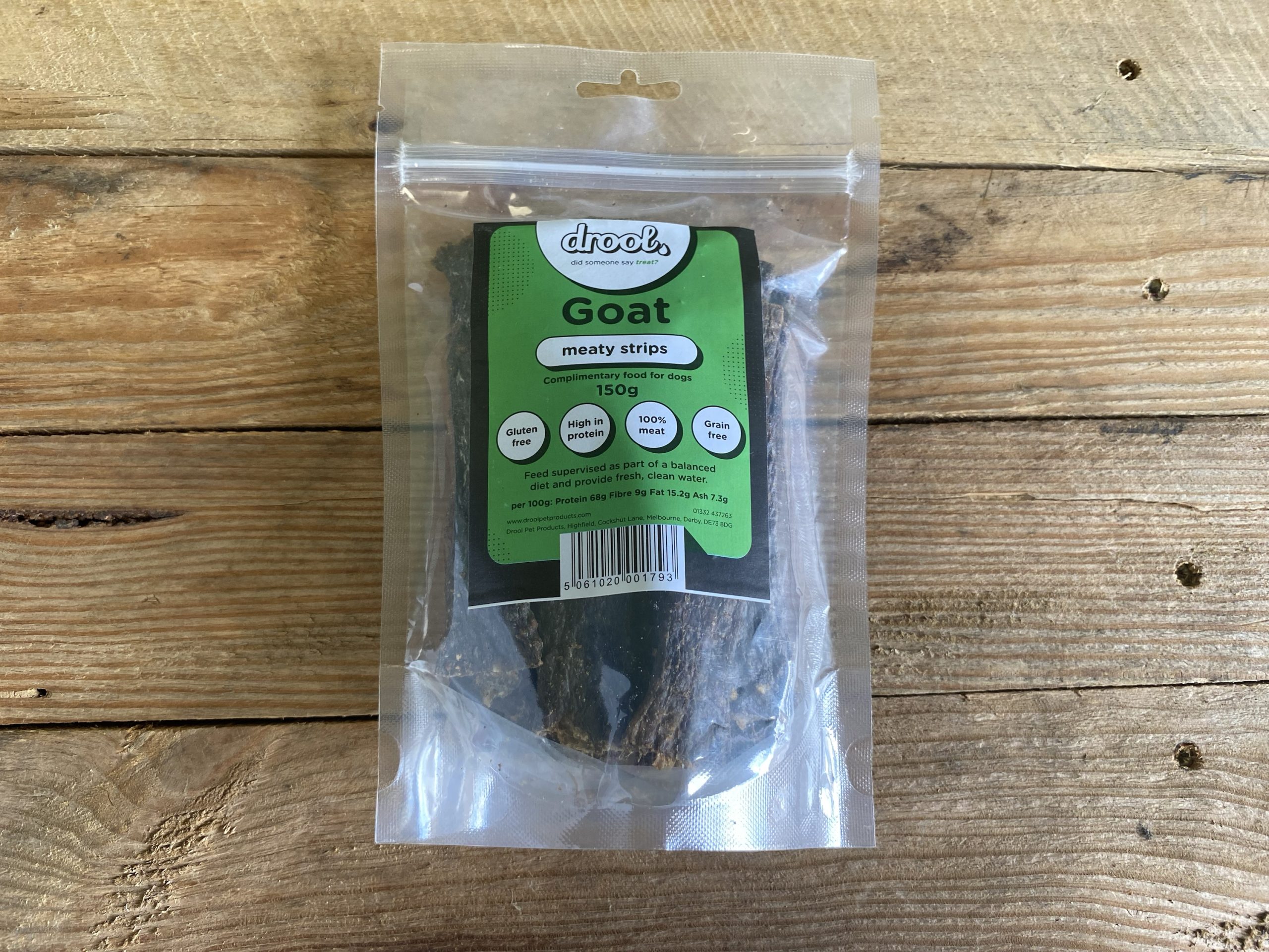 Drool Goat Meaty Strips – 150g