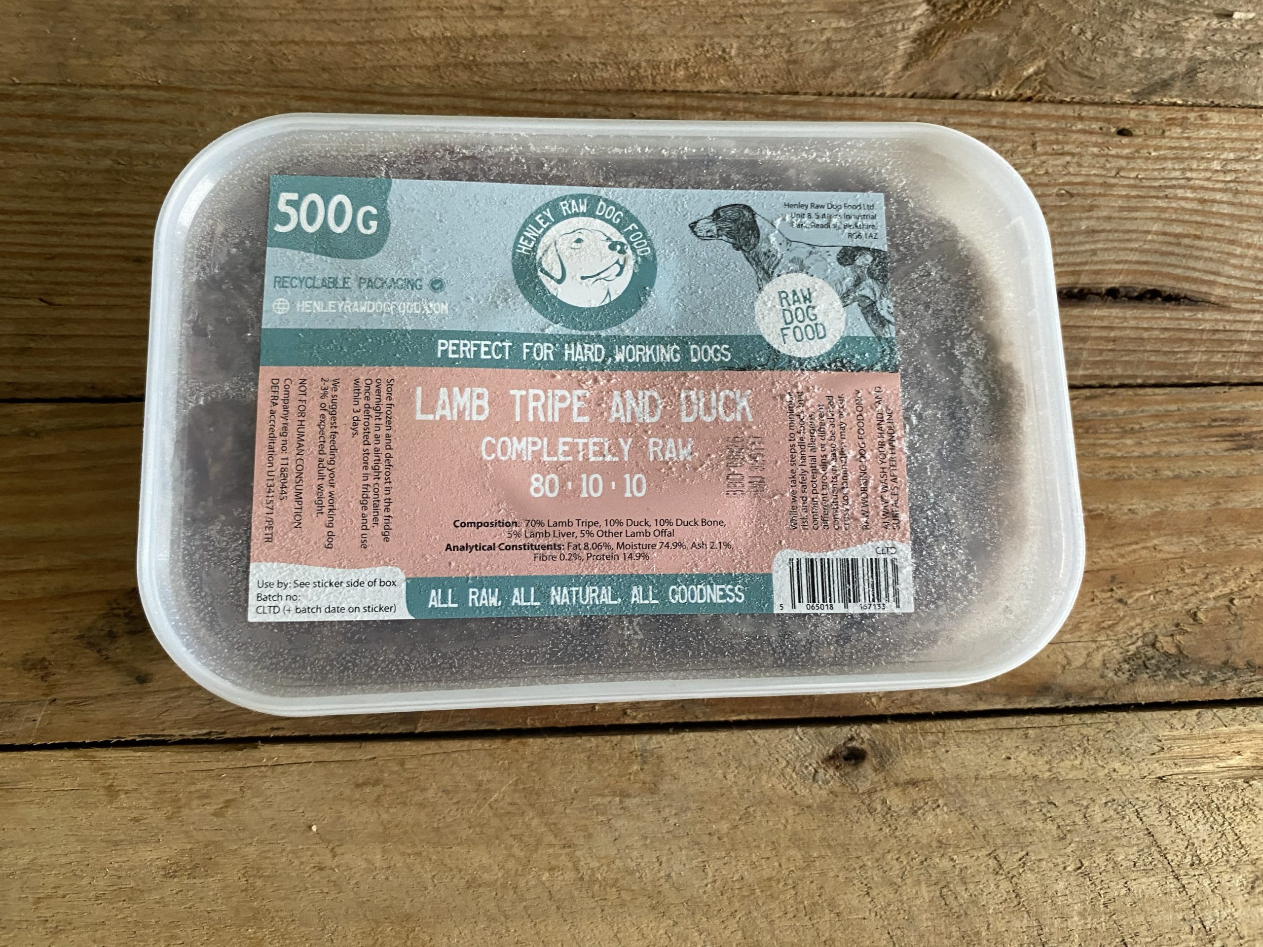 Henley Lamb Tripe & Duck – 500g
