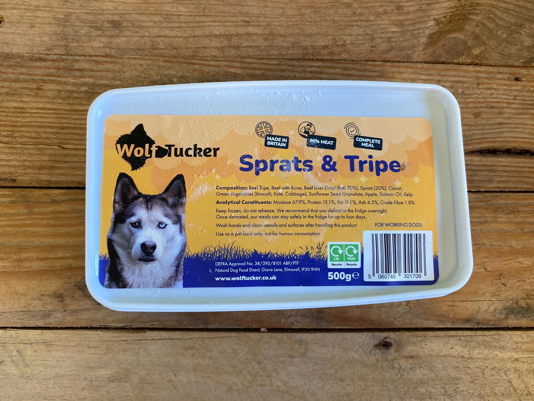 WolfTucker Sprats & Tripe – 500g